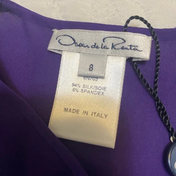 Oscar de la Renta Silk Hi Low Tunic Blouse - Picture 10 of 12